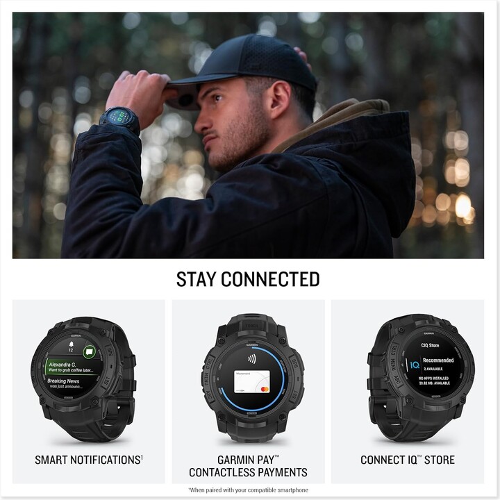Garmin Instinct 3 Tactical Edition AMOLED 50mm Negro