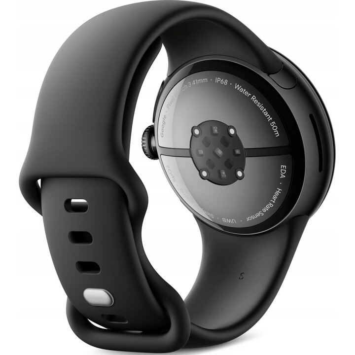 Google Pixel Watch 3 45 mm, bracelet obsidienne, Bluetooth, noir