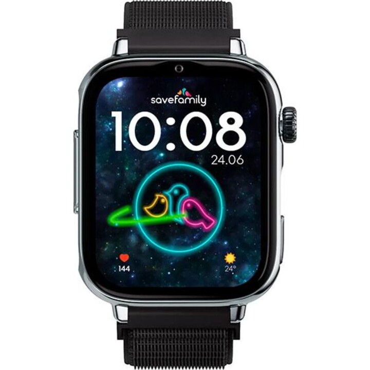Smartwatch SaveWatch Plus 2 call and GPS / Savefamily / 680 mAh / NanoSIM / Fabric / Silver / Black Night