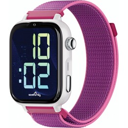Smartwatch Savewatch Plus 2 com Chamadas e GPS / Savefamily / 680 mAh / NanoSIM / Tecido / Branco / Framboesa