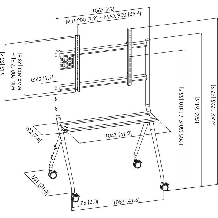 Vogel's ESSENTIAL T1011 Trolley para pantalla negra