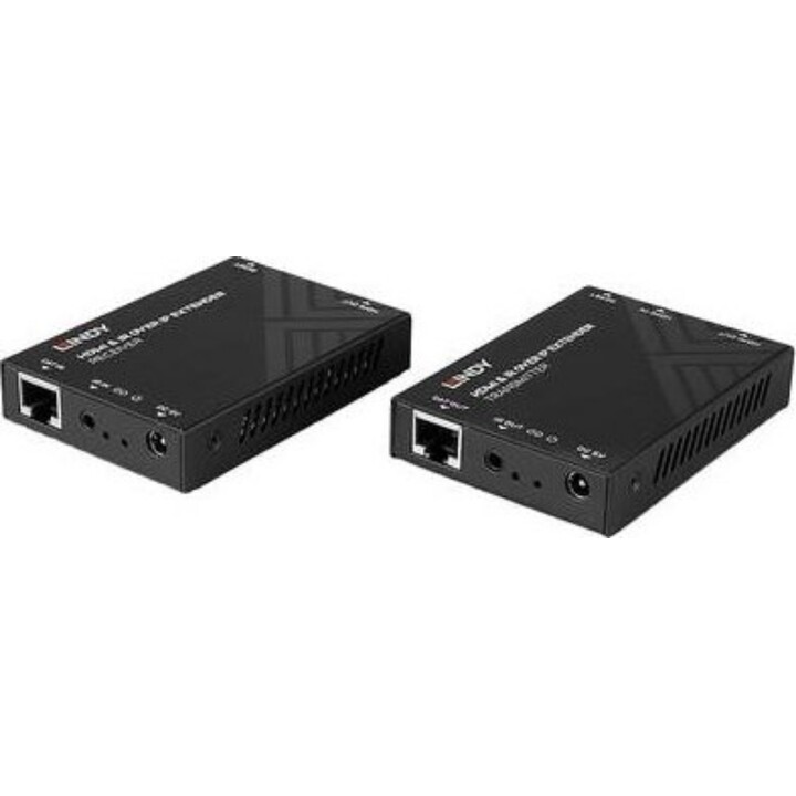 Lindy 38398 moltiplicatore AV Trasmettitore e ricevitore AV Nero