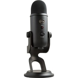 Microfone preto Logitech Blue Yeti Usb
