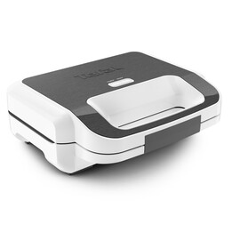 Sanduicheira Tefal Snack XL SW7011, 850 W, branca, em aço inoxidável.