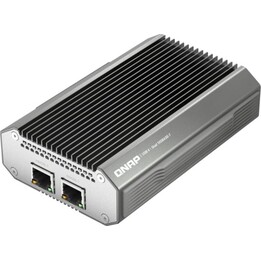 QNAP QNA-UC10G2T USB 4 Typ-C zu Dual 10GBASE-T RJ45 Port Netzwerkadapter, kompatibel mit USB 4 und Thunderbolt 3/4 Ports