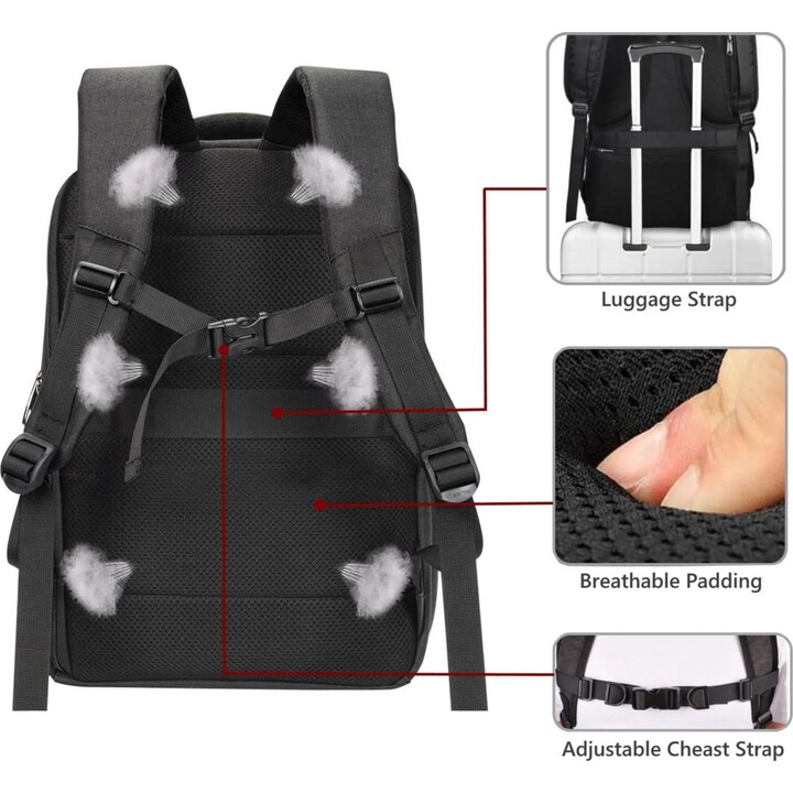Mochila para laptop Ewent de 15,6 polegadas com porta USB