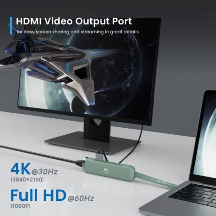 Dock multiporta Ewent 5 em 1 USB-C, 4K HDMI | 