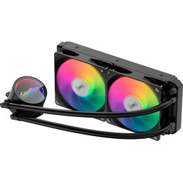 CoolBox Infinite Liquid240 aRGB - resfriamento líquido de 240 mm, preto