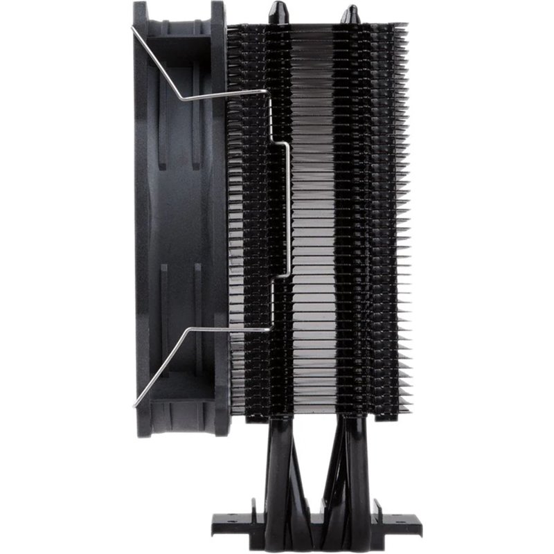 Ventola Hiditec con dissipatore di calore C12 Pwm/ 12 cm, nero