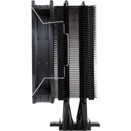 Ventola Hiditec con dissipatore di calore C12 Pwm/ 12 cm, nero