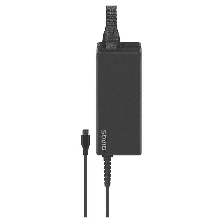 Savio ZA-01 Mobile Device Charger for Netbook, Laptop, Smartphone, Phone, Black, AC Power, Indoor
