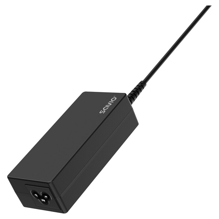 Savio ZA-01 Mobile Device Charger for Netbook, Laptop, Smartphone, Phone, Black, AC Power, Indoor
