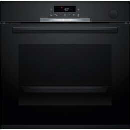 Bosch Serie 4 HRG312BB4, Horno de 71L y 3600W con aporte de vapor para resultados crujientes y jugosos, Negro