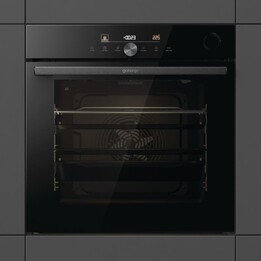 Gorenje BSA6747DGWI, Forno multifunções de grande capacidade com sistema avançado de limpeza pirolítica profissional, Preto