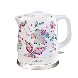 Elektrischer Wasserkocher aus Keramik MAESTRO MR-068 1,5L 1500W (MR-068-FLOWERS)