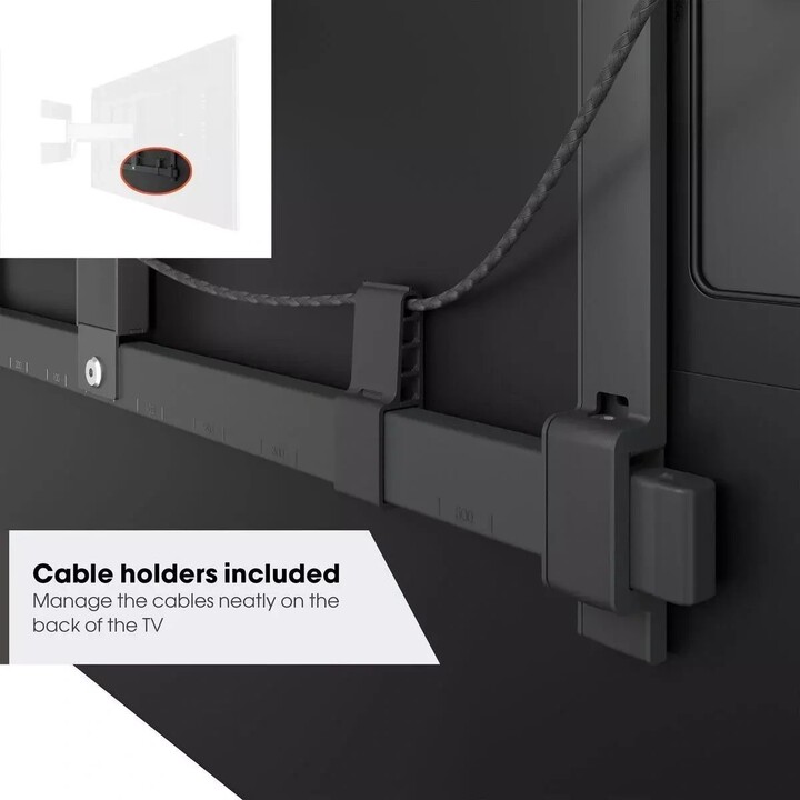 Soporte de pared para TV de movimiento completo Elite TVM 5855 de Vogel's Negro