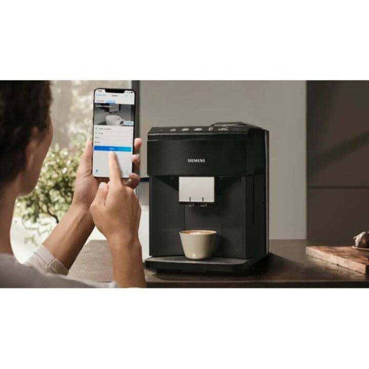 Máquina de café expresso elétrica totalmente automática Siemens EQ.500 TQ518RX3 de 1,9 L