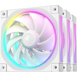 DeepCool FL12 Lot de 3 ventilateurs exclusifs ARGB 120 mm, PWM 4 broches, blanc