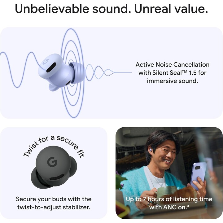 Google Pixel Buds 2a Pourpre