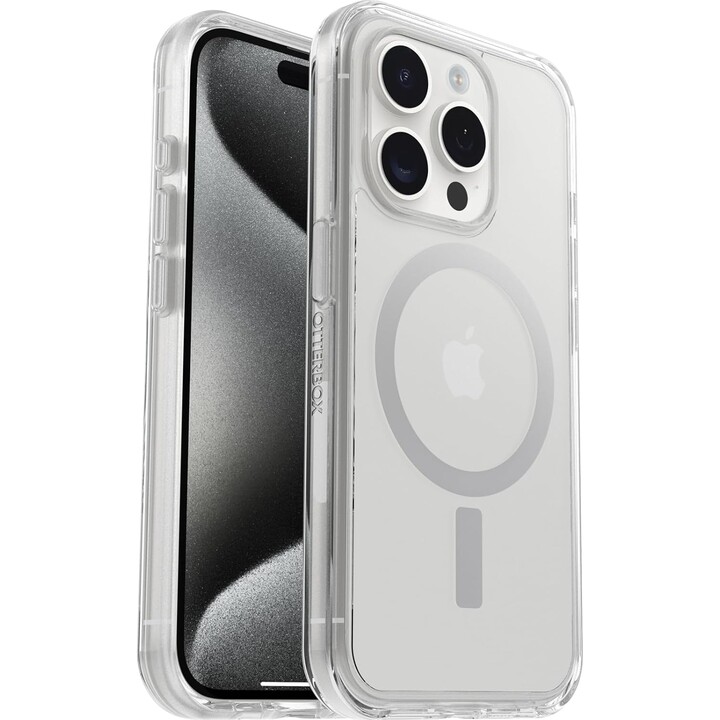 Otterbox iPhone 15 Pro Symmetry Clear Case für MagSafe, transparent