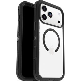Funda MagSafe transparente Otterbox Defender Series Pro XT para iPhone 17 Pro Max, transparente/negro