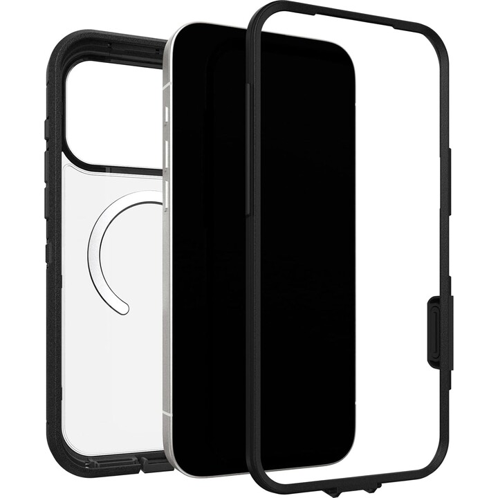 Étui Otterbox Defender Series Pro XT Clear MagSafe pour iPhone 17 Pro Max, transparent/noir