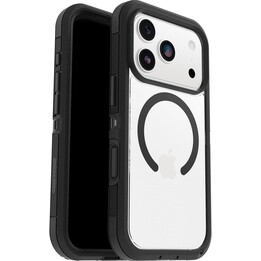 Otterbox Defender Series Pro XT Clear MagSafe Funda para iPhone 17 Pro, Transparente/Negro