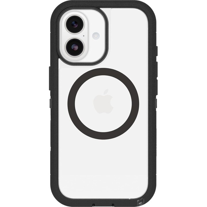 Étui Otterbox Defender Series Pro XT Clear MagSafe pour iPhone 17, transparent/noir