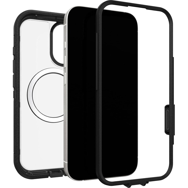 Étui Otterbox Defender Series Pro XT Clear MagSafe pour iPhone 17, transparent/noir