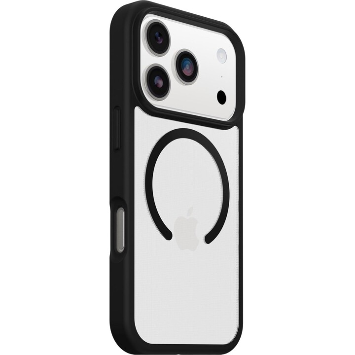 Capa MagSafe Otterbox React Series para iPhone 17 Pro, transparente/preta