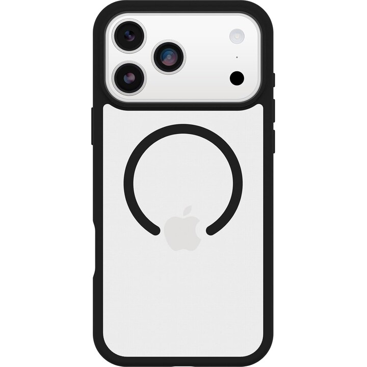 Capa MagSafe Otterbox React Series para iPhone 17 Pro MAX, transparente/preta