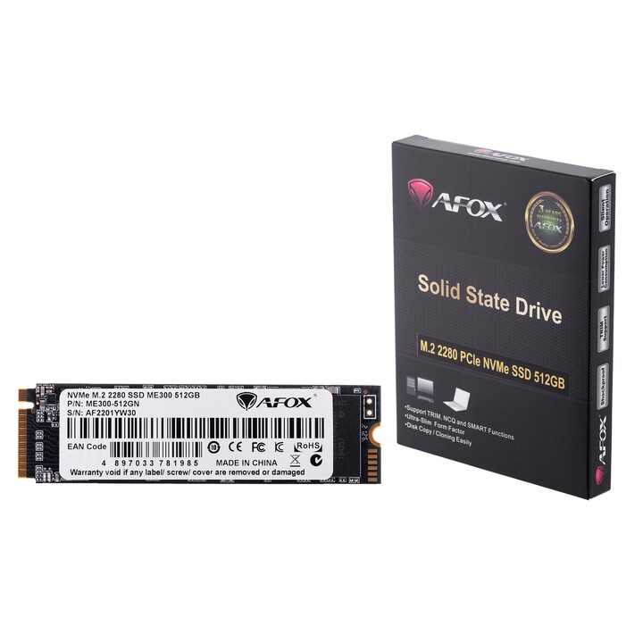 SSD AFOX ME300 M.2 PCI-Ex4 512GB TLC 2.5 GB/s NVMe