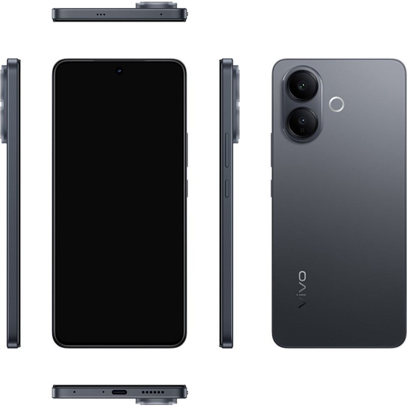 Vivo V60 Lite 5G, 12 Go 512 Go, 6,77 AMOLED 120 Hz, 6 500 mAh 90 W, charge rapide, noir