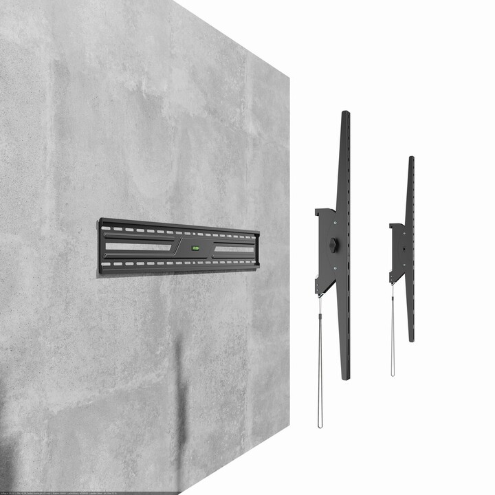 Support mural inclinable pour téléviseur Gembird WM-100T-01, 43"-100", noir