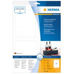 Étiquettes de bouteille HERMA 8882 blanches 90,0 x 120,0 mm