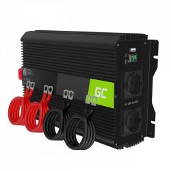 Green Cell INVGC12 adaptador e inversor de corriente Auto 3000 W Negro