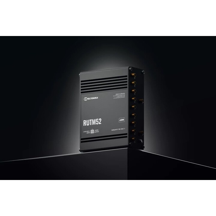 Teltonika RUTM52 routeur sans fil Gigabit Ethernet Bi-bande (2,4 GHz / 5 GHz) 5G Noir