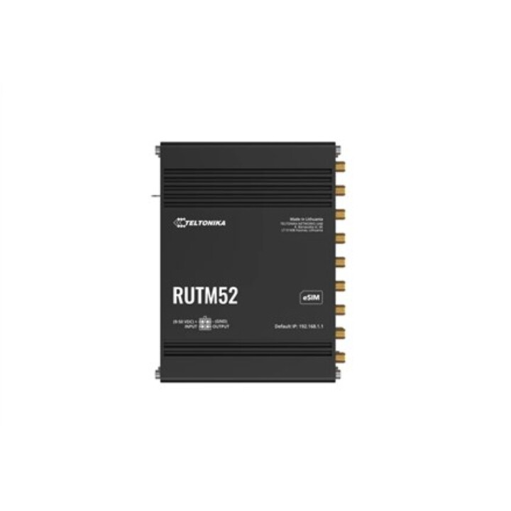 Roteador sem fio Teltonika RUTM52 Dual Band (2,4 GHz / 5 GHz) 5G Gigabit Ethernet, preto