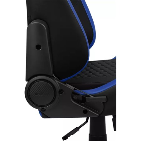 Aerocool Gaming Chair in Black Synthetic Leather with Blue Details, Armrests, Lumbar Cushion