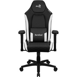 Aerocool Crown Gaming Chair / White and Black, Padded Seat, Maximum Load 150 kg