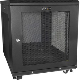 Armadio rack Startech con ruote e guide di montaggio regolabili per apparecchiature di rete
