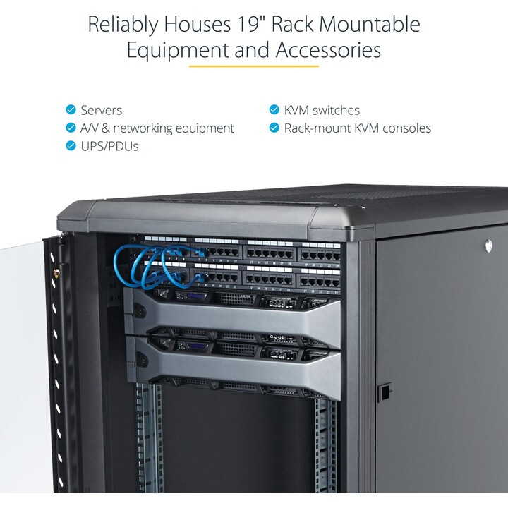 Startech Armario Rack para Servidores 22U 19" 4 Columnas con Cerradura y Seguro