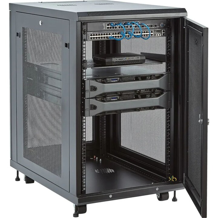 Armoire rack serveur Startech 18U 19" 4 colonnes avec serrure et sécurité