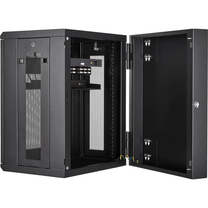 Armadio rack per montaggio a parete per server a 4 colonne Startech 15U 19" con ripiano 1U