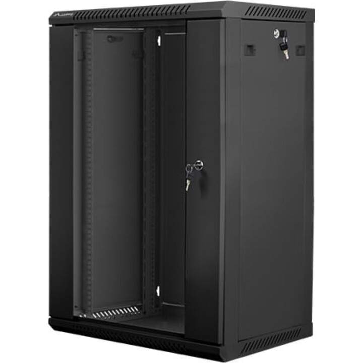 Bastidor de pared Lanberg WF01-6418-10B 18U 60kg IP20 Negro RAL9004 templado autoinstalable