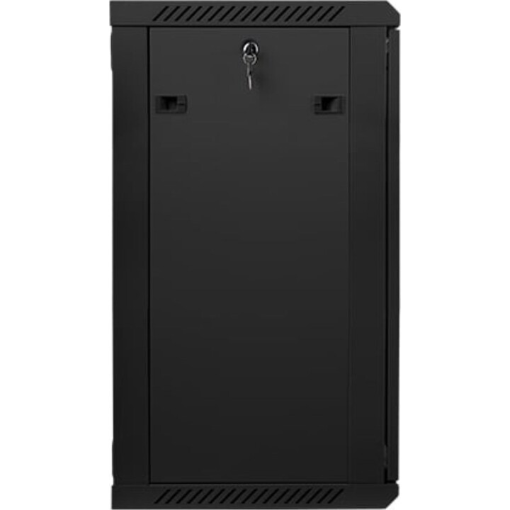 Lanberg WF01-6418-10B 18U 60kg IP20 Schwarz RAL9004 gehärteter selbstinstallierender Wandrahmen