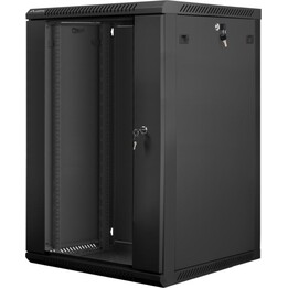 Bastidor de Pared Lanberg WF01-6618-10B 18U 60kg 19" Acero Negro IP20 Autoinstalable