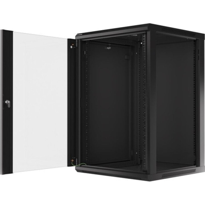 Bastidor de Pared Lanberg WF01-6618-10B 18U 60kg 19" Acero Negro IP20 Autoinstalable