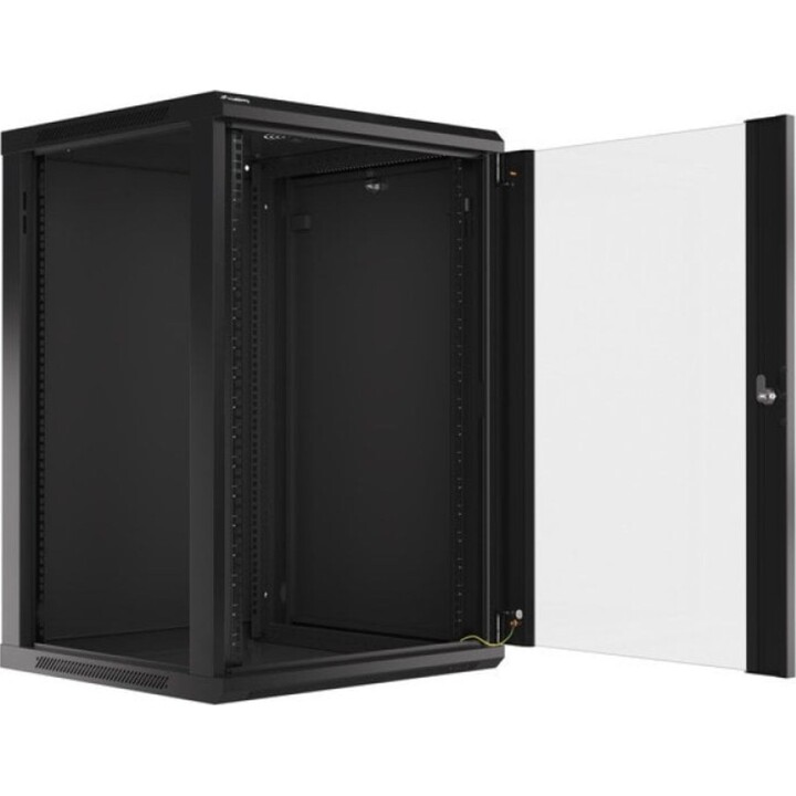 Bastidor de Pared Lanberg WF01-6618-10B 18U 60kg 19" Acero Negro IP20 Autoinstalable