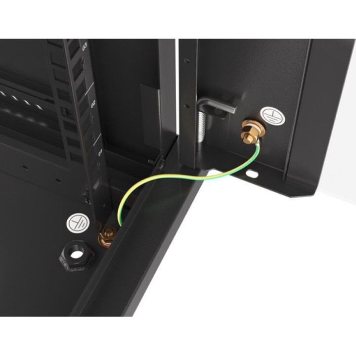 Bastidor de Pared Lanberg WF01-6618-10B 18U 60kg 19" Acero Negro IP20 Autoinstalable